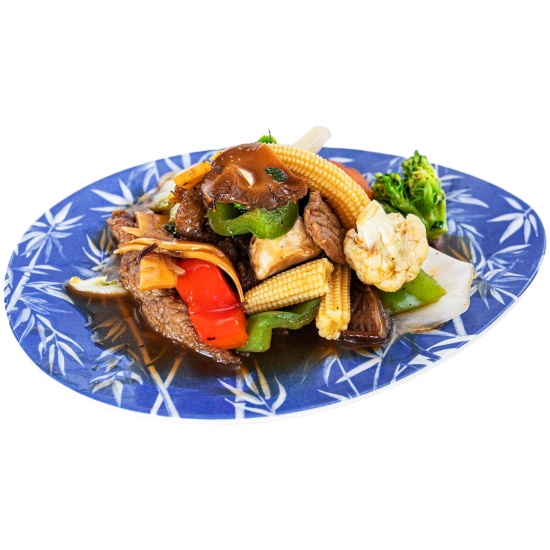 Crispy Duck Asian Food Beef with Vegetables