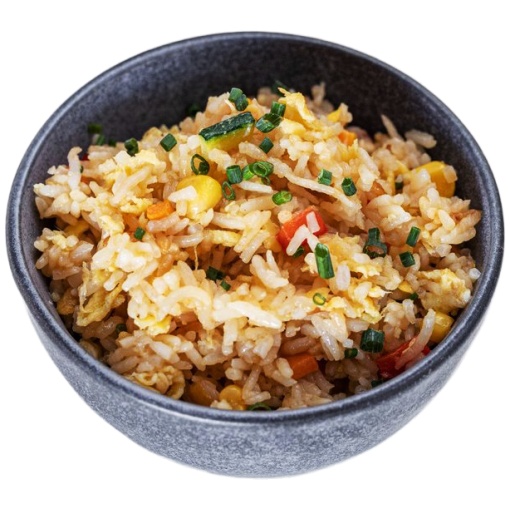 Crispy Duck Asian Food Egg Fried Rice with Vegetables