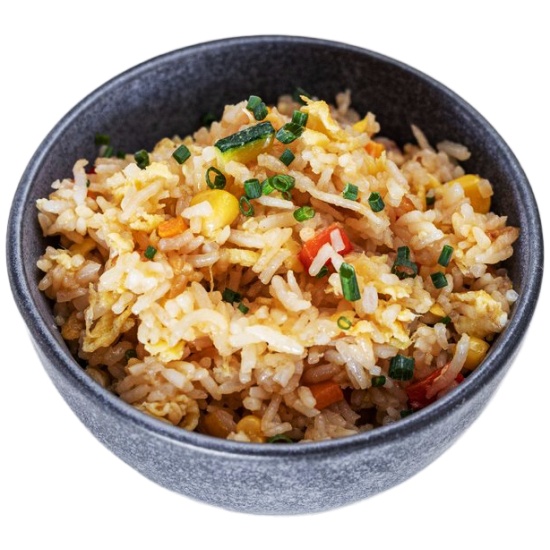 Crispy Duck Asian Food Egg Fried Rice with Vegetables